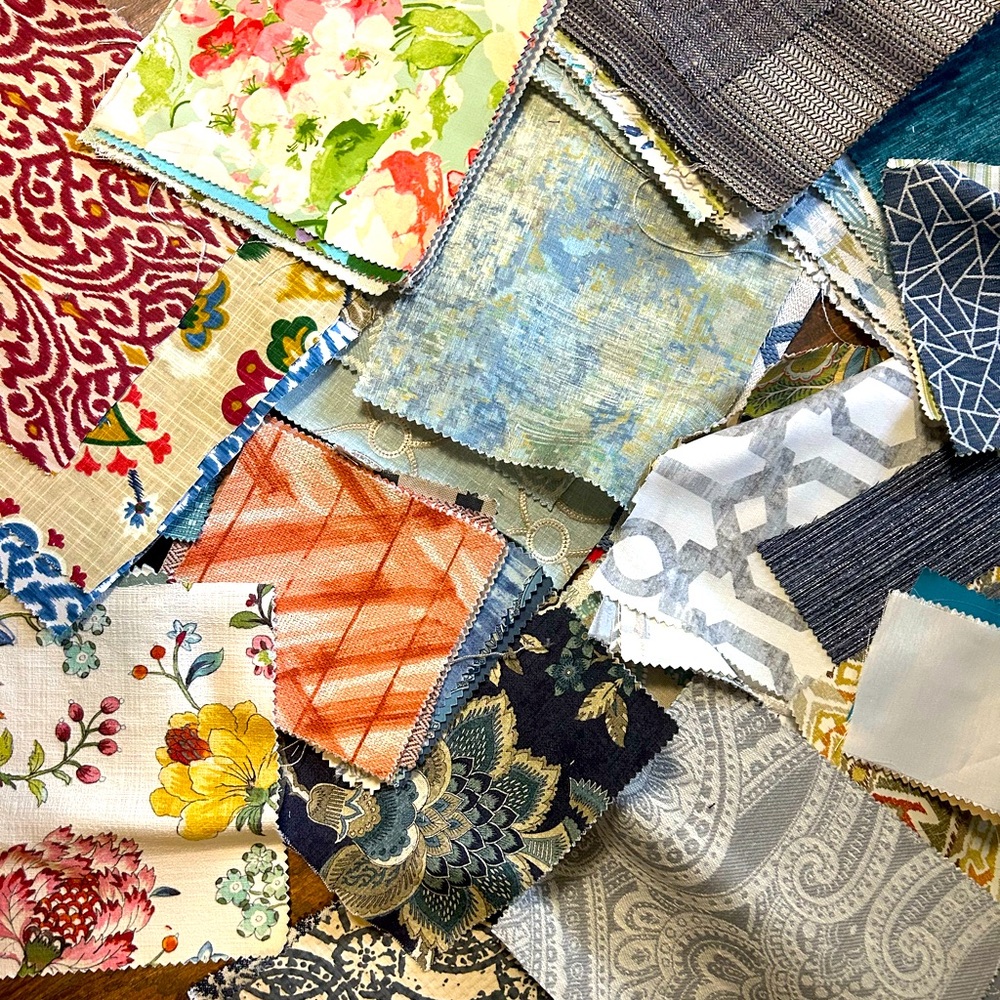 Vibrant Fabric Swatch Lot, 50 pc
